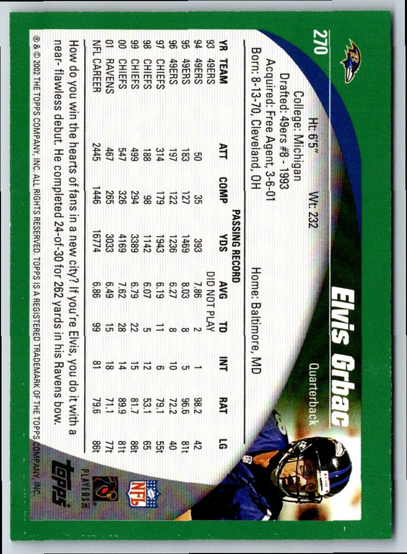 2002 Topps Elvis Grbac