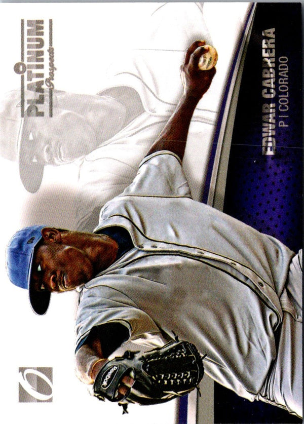 2012 Onyx Platinum Prospects Edwar Cabrera #PP11 327/500