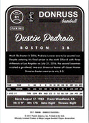 2017 Donruss Dustin Pedroia