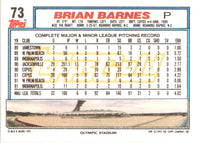 1992 Topps Brian Barnes #73