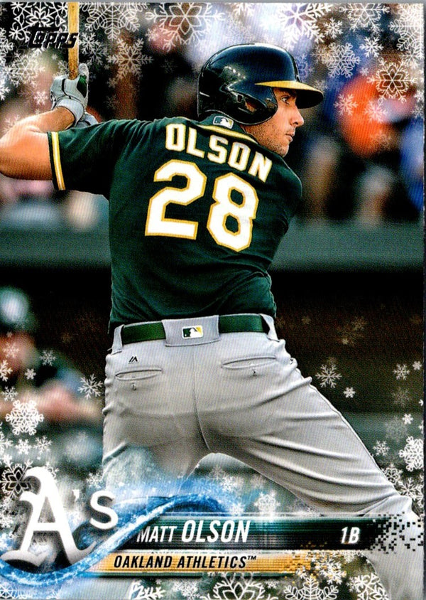 2018 Topps Holiday Matt Olson #HMW151