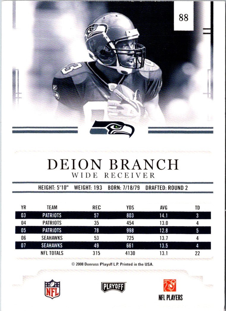 2008 Playoff Prestige Deion Branch