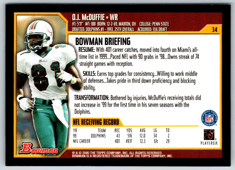 2000 Bowman O.J. McDuffie