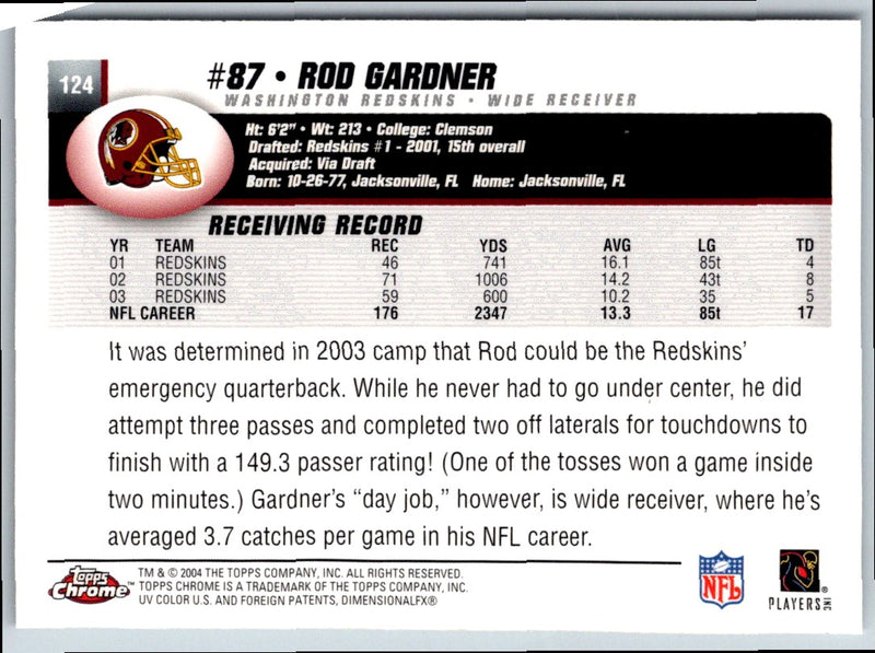 2004 Topps Chrome Rod Gardner