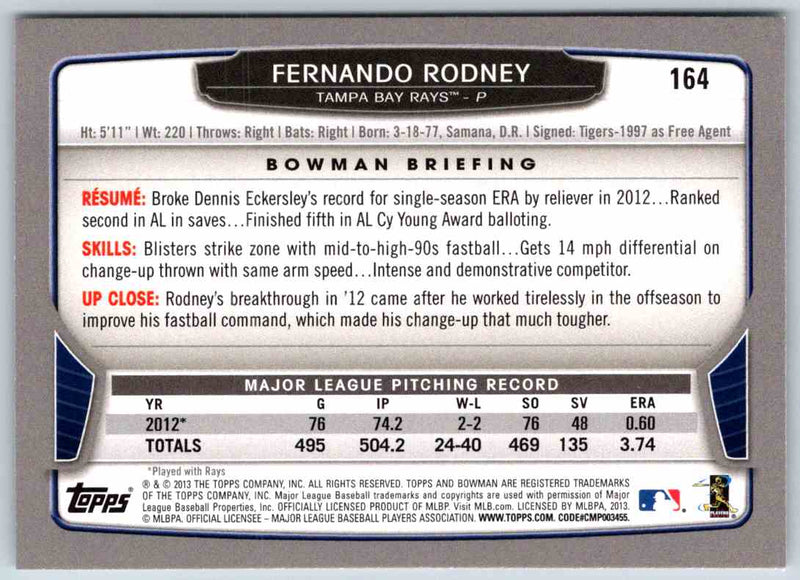 2013 Bowman Fernando Rodney