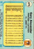 1982 Fleer Gary Alexander