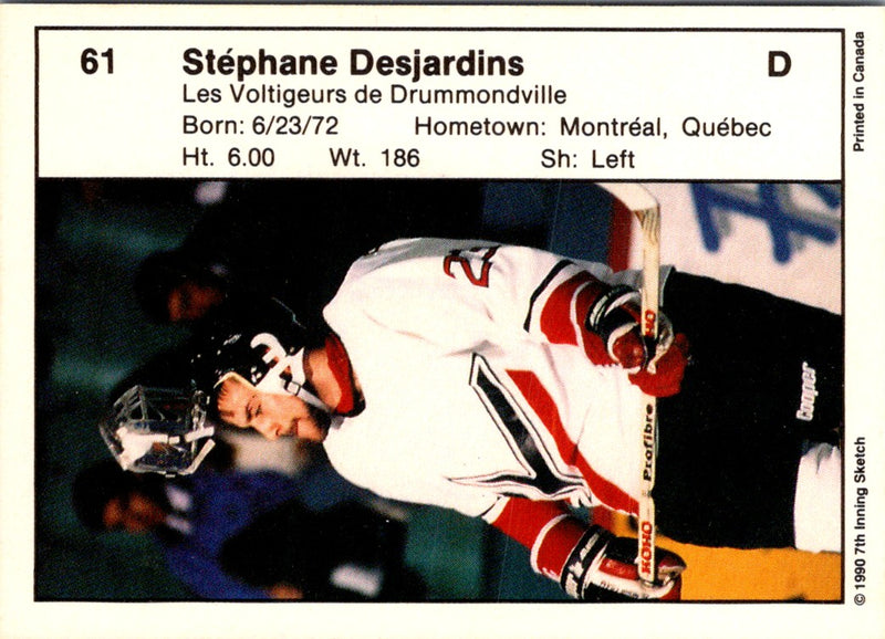 1991 7th Inning Sketch Memorial Cup Stephane Desjardins