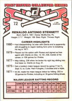 1981 Donruss Rennie Stennett #72B