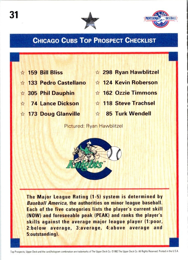 1992 Upper Deck Minors Ryan Hawblitzel