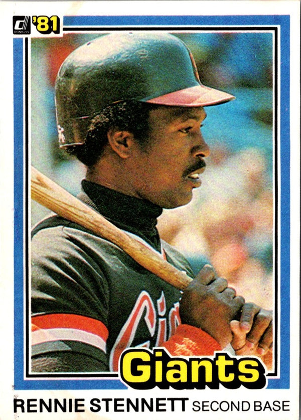 1981 Donruss Rennie Stennett #72B