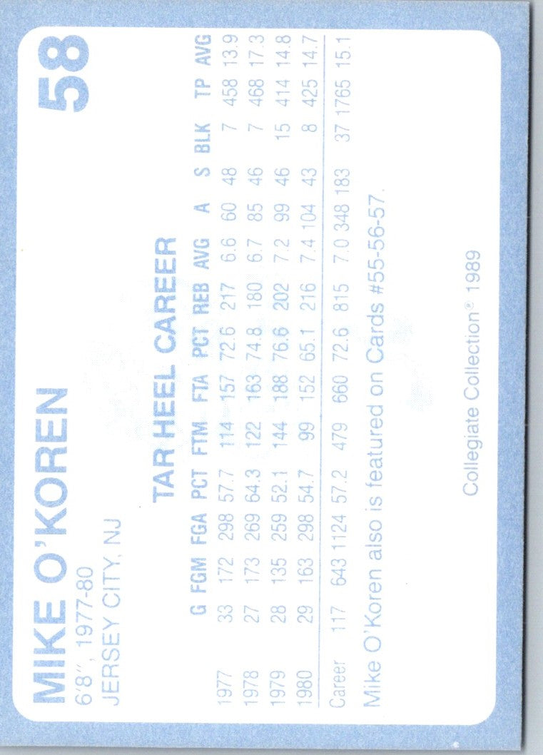 1989 Collegiate Collection North Carolina's Finest Mike O'Koren