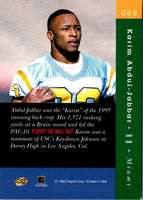 1996 Playoff Absolute Karim Abdul-Jabbar #59 Rookie