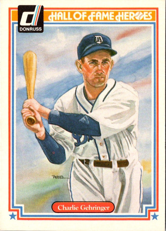 1983 Donruss Hall of Fame Heroes Charlie Gehringer #28