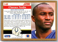 1991 Score Clarence Verdin #148