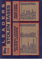 1984 Topps NL Active Career Stolen Bases Leaders - Joe Morgan/Cesar Cedeno/Larry Bowa #705