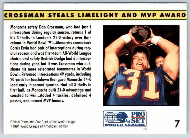 1991 Proset World League Dan Crossman