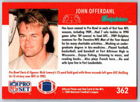 1990 Pro Set John Offerdahl #362