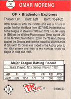 1989 T&M Senior League Omar Moreno #80
