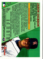 1996 Bowman Jason Dickson #219 Rookie
