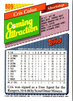 1993 Topps Gold Cris Colon #809