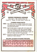 1981 Donruss Sid Monge