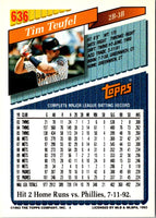 1993 Topps Gold Tim Teufel #636