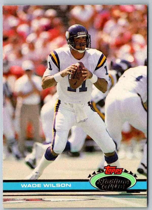 1991 Topps Stadium Club Football Wade Wilson #144