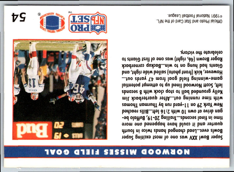 1991 Pro Set Thurman Thomas