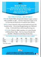 2008 Bowman Prospects Max Sapp #BP1