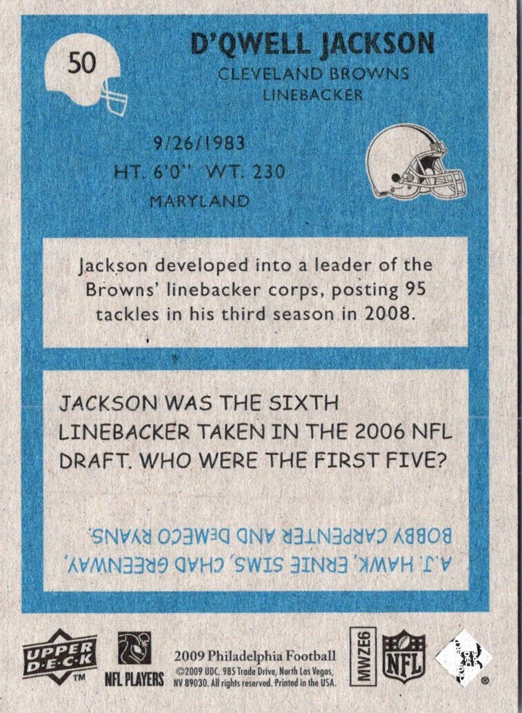 2009 Upper Deck D'Qwell Jackson