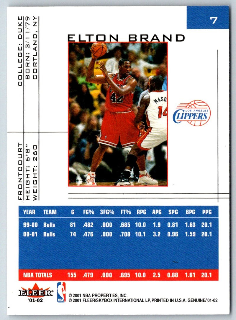 2001 Fleer Genuine Elton Brand