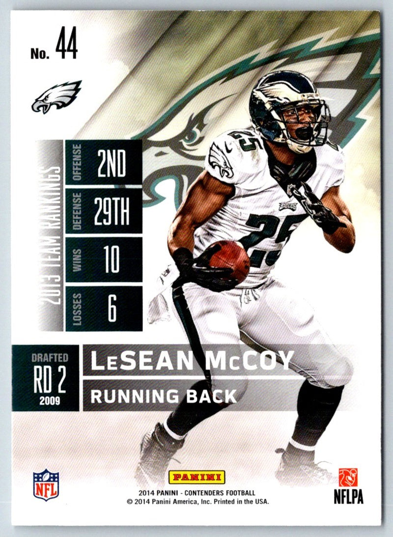 2014 Panini Contenders LeSean McCoy