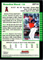 2005 Bowman Chrome Draft Picks & Prospects Brandon Wood #BDP144