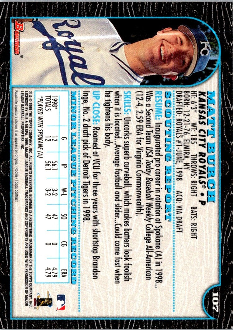 1999 Bowman Matt Burch