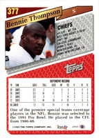 1993 Topps Bennie Thompson #377