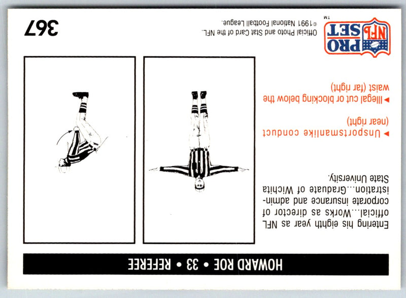 1991 Pro Set Howard Roe