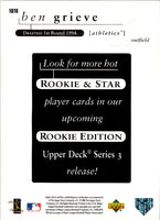 1998 Upper Deck Rookie Edition Preview Ben Grieve #10
