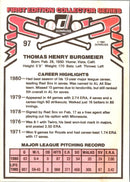 1981 Donruss Tom Burgmeier