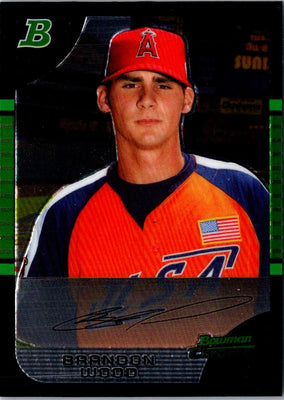 2005 Bowman Chrome Draft Picks & Prospects Brandon Wood #BDP144