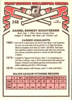 1981 Donruss Dan Schatzeder #248