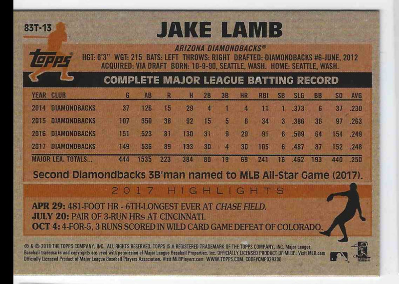 2020 Topps Chrome Jake Lamb