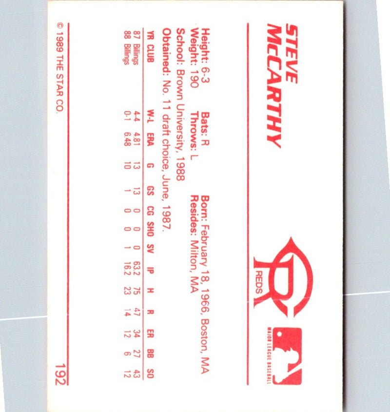 1989 Star Steve McCarthy