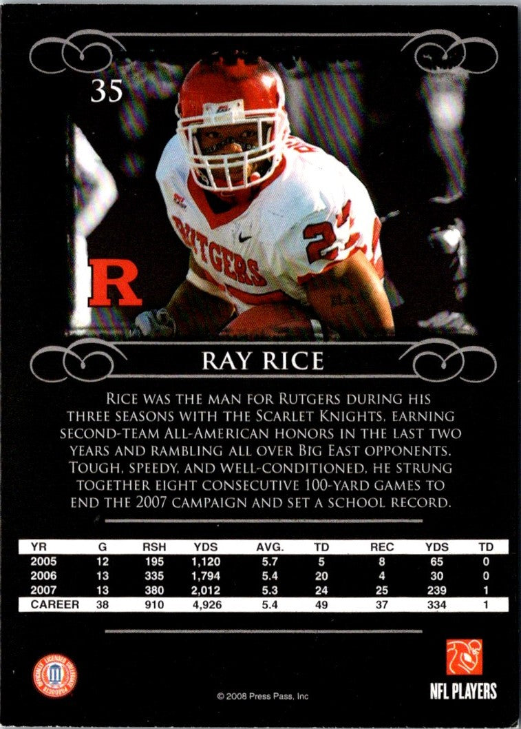 2008 Press Pass Legends Ray Rice