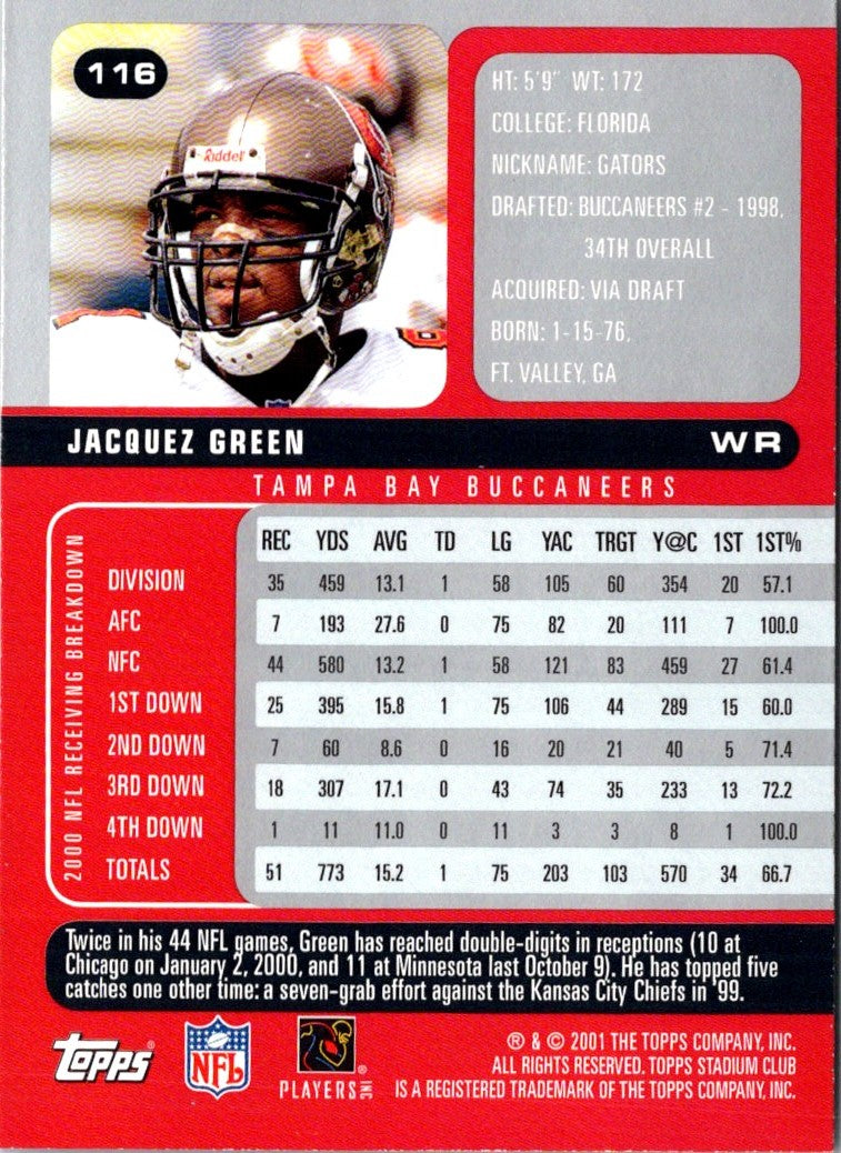 2001 Stadium Club Jacquez Green