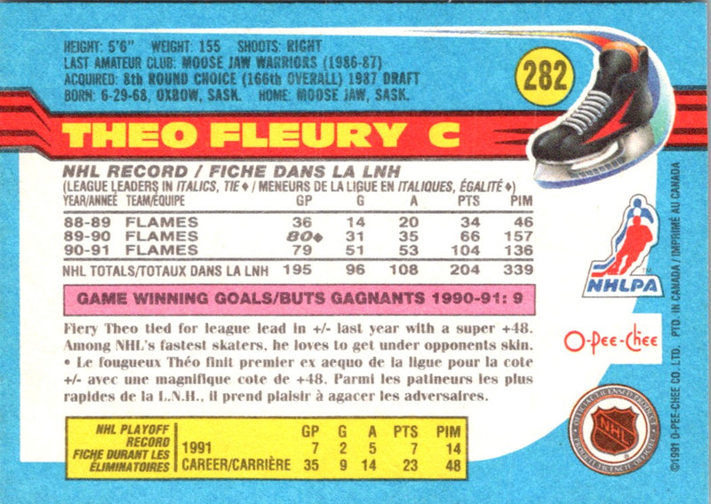 1991 O-Pee-Chee Theo Fleury