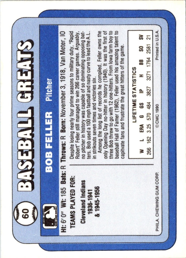 1990 Swell Baseball Greats Bob Feller