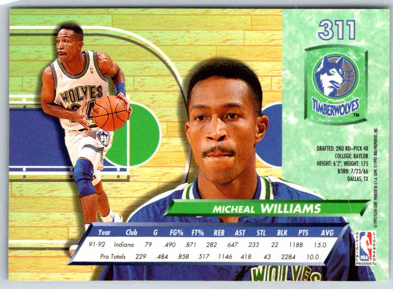 1992 Fleer Ultra Micheal Williams