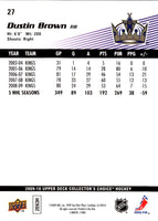 2009 Collector's Choice Player's Club Dustin Brown #27