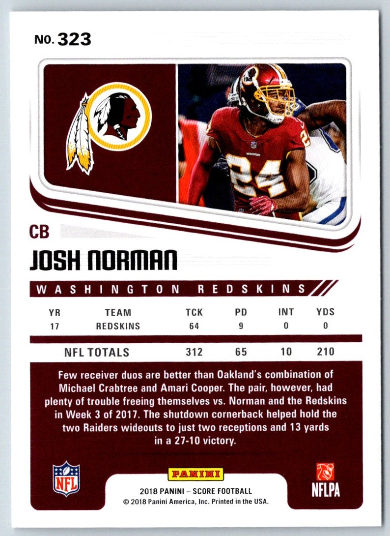 2018 Score Red Josh Norman