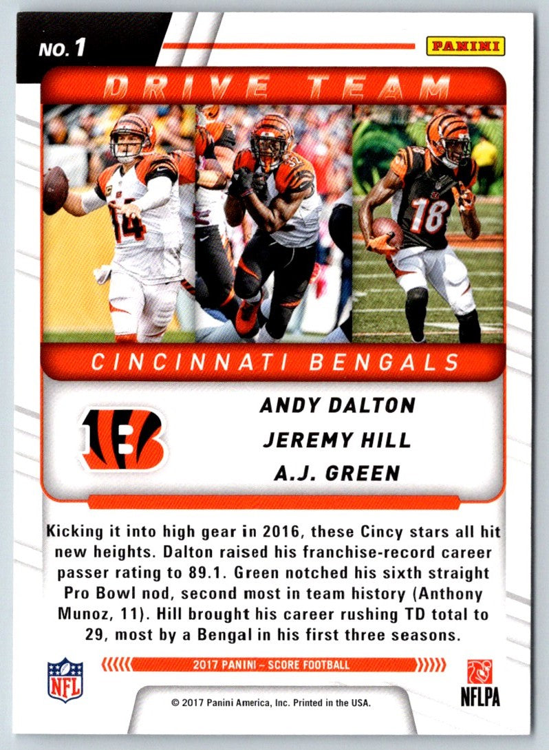 2017 Score Drive Team Jeremy Hill/A.J. Green/Andy Dalton